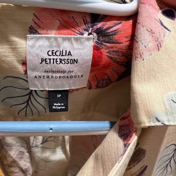 Cecilia Pettersson for Anthropologie Buttondown Romper size small petite - Picture 6 of 6